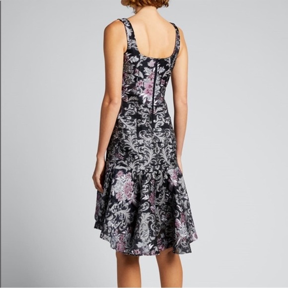 Marchesa Notte Jeweled Damask Cocktail Dress size 12 - Picture 2 of 16